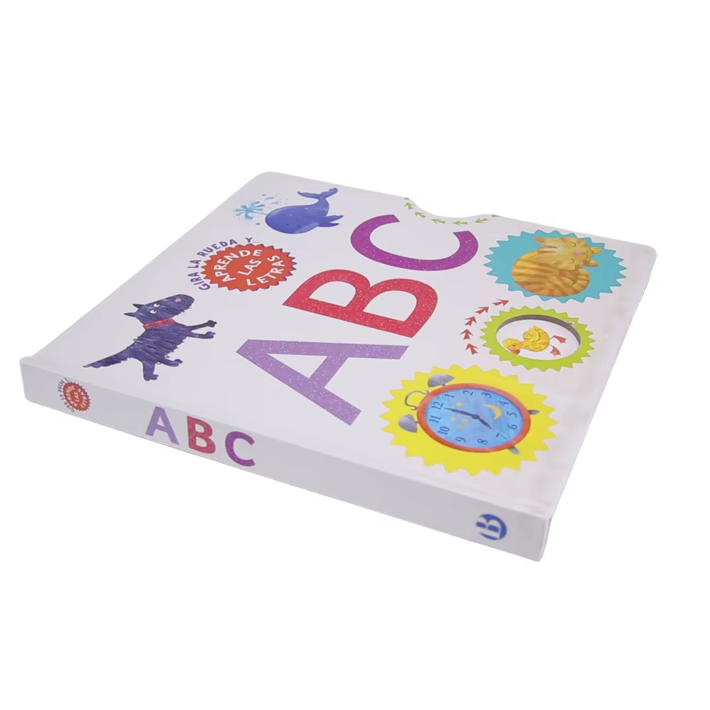 Custom Hardcover Mini Kids ABC Board Glitter Cover English Blank Babies Board Books Children Board Book Printing Service
