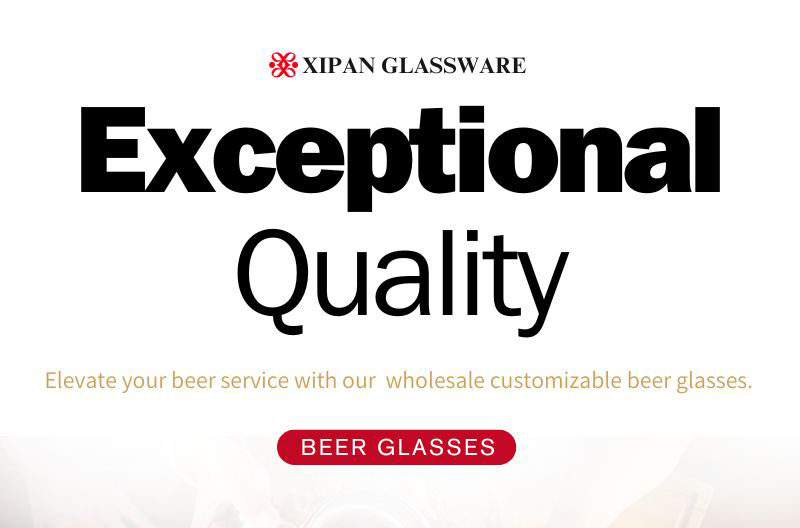Custom Logo Beer Mug Glass Steins 16oz Large Drinking Glassware details