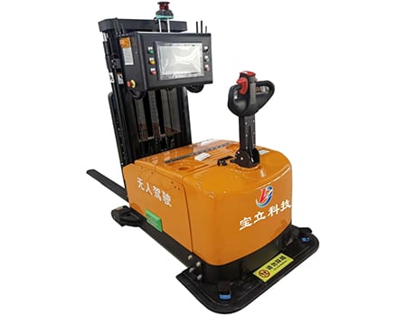 Automatic Electric Advanced Unmanned Guided AGV Forklift Factory,Automotive Guided AGV Forklift Company,,Operation Fully Palletizer Stacker Electric Forklift，2 ton Load Standing Unstacker Depalletizer Forklift,China Professional  Warehouse 