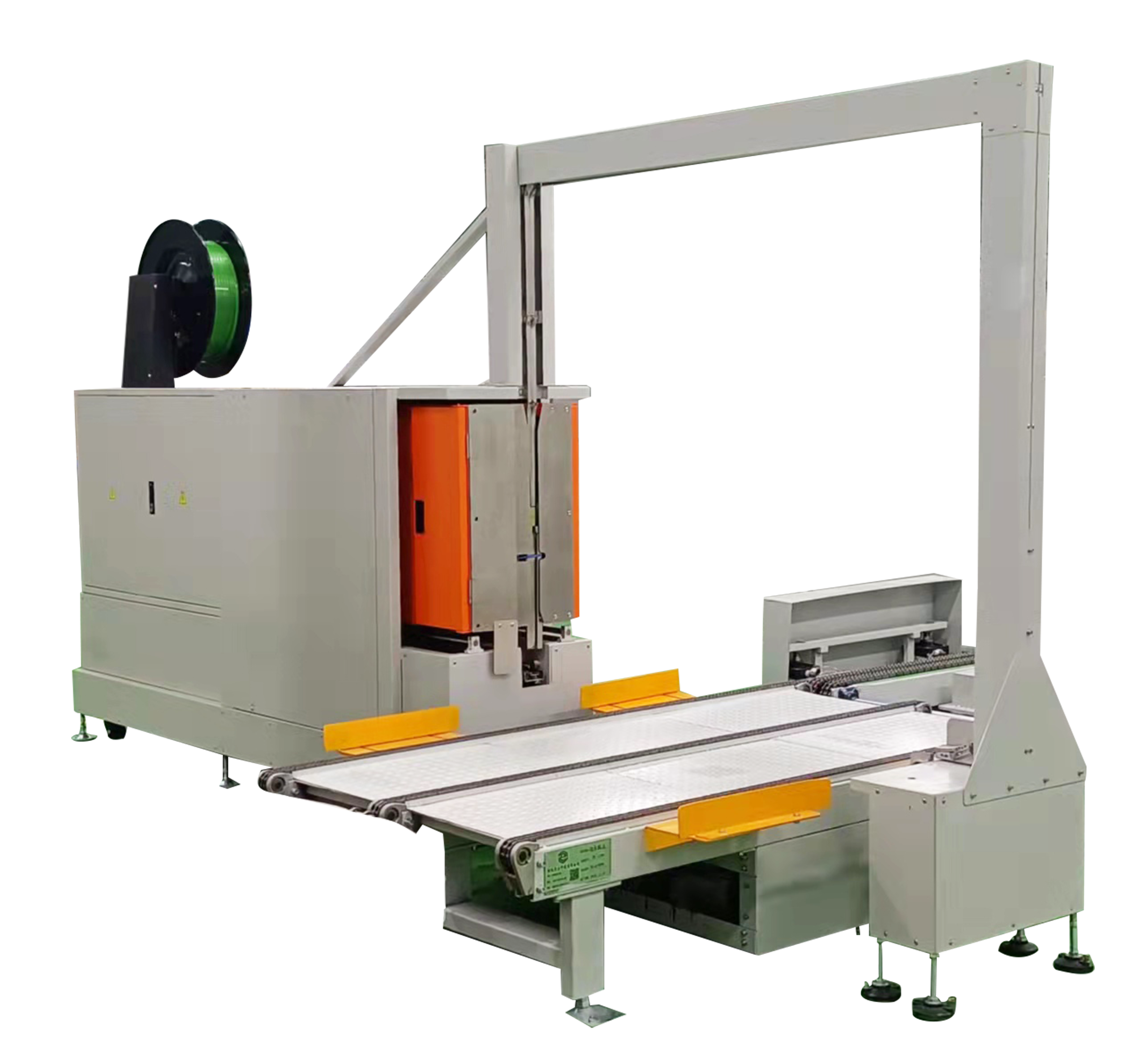 Fully Automatic Pallet Strapping Machine, Auto Pallet Strapping Machine maka Cargo Packing Solutions dị mma, Robotic Vertical Strapper Manufacturer, Beverage Food Drink Beer Tin Can Pallet Strapping Machine maka Can Body Maker Factory Made In China