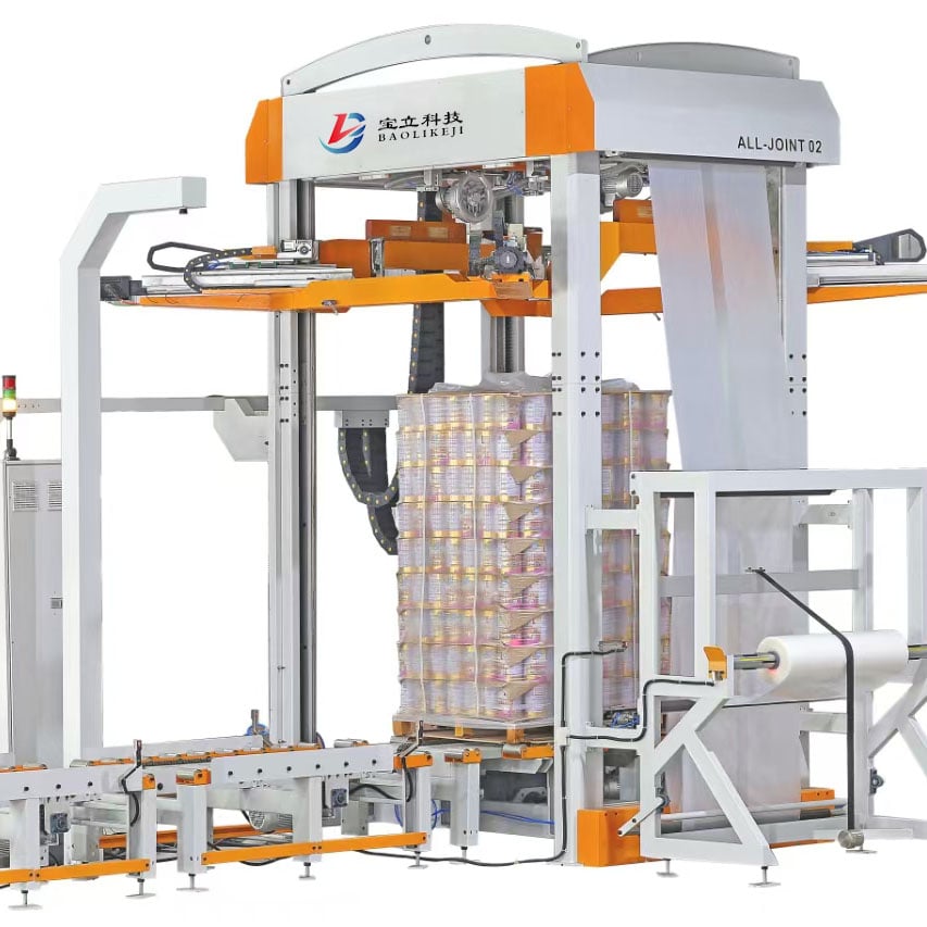 Automatic Strech Hooder Machine, High Speed Strech Hood Wrap Machine, Stretch Hooding Equipment, Film Stretch Hooder Wrapper,Full-automatic Pallet Strech Wrapping Machine, Stretch  Machinery,Can Making Production Line End Packaging Equipment
