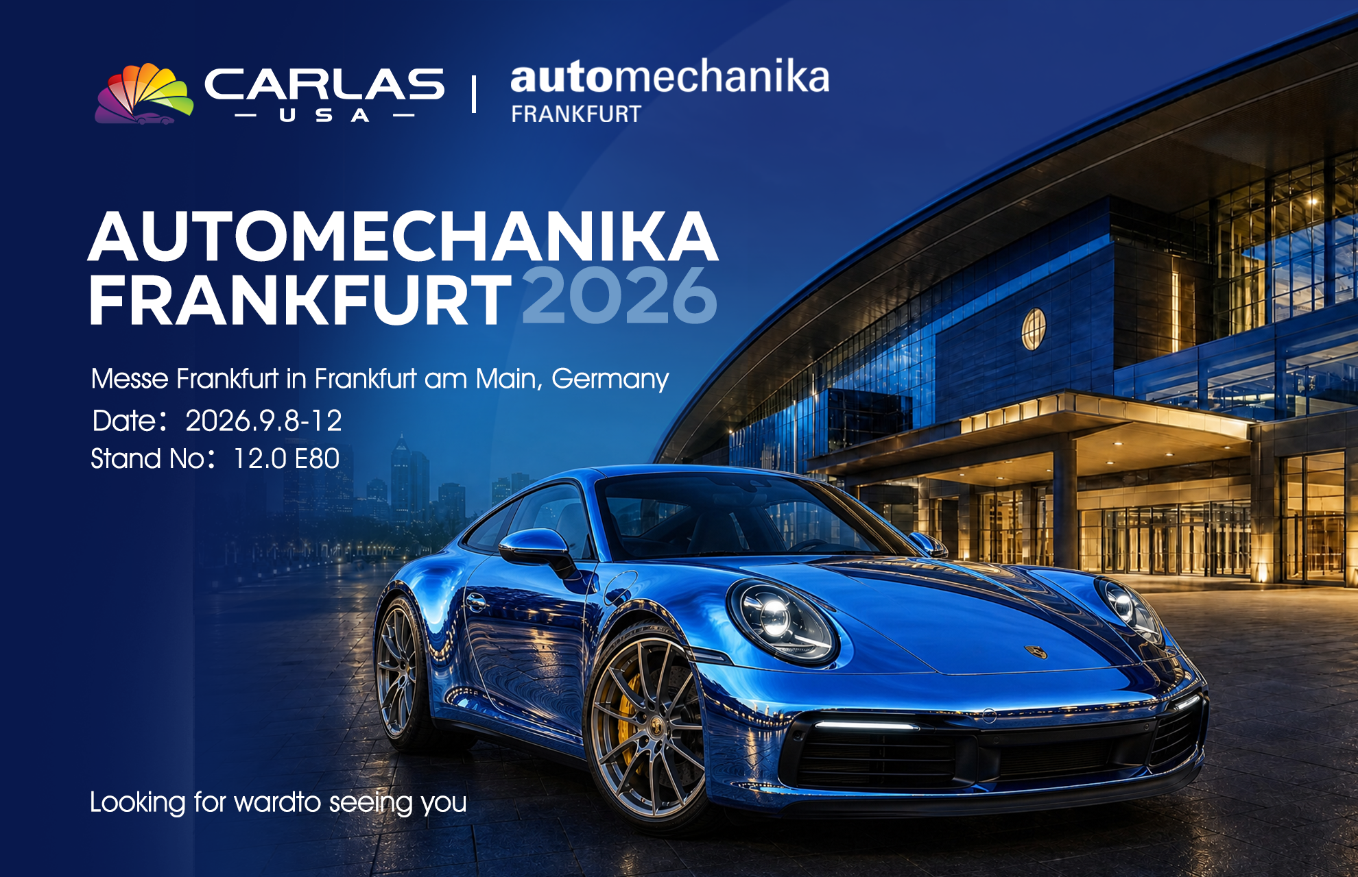 CARLAS USA at Automechanika Frankfurt 2026: Hall 12.0, Stand E80 — Dates, Location, and What to Expect