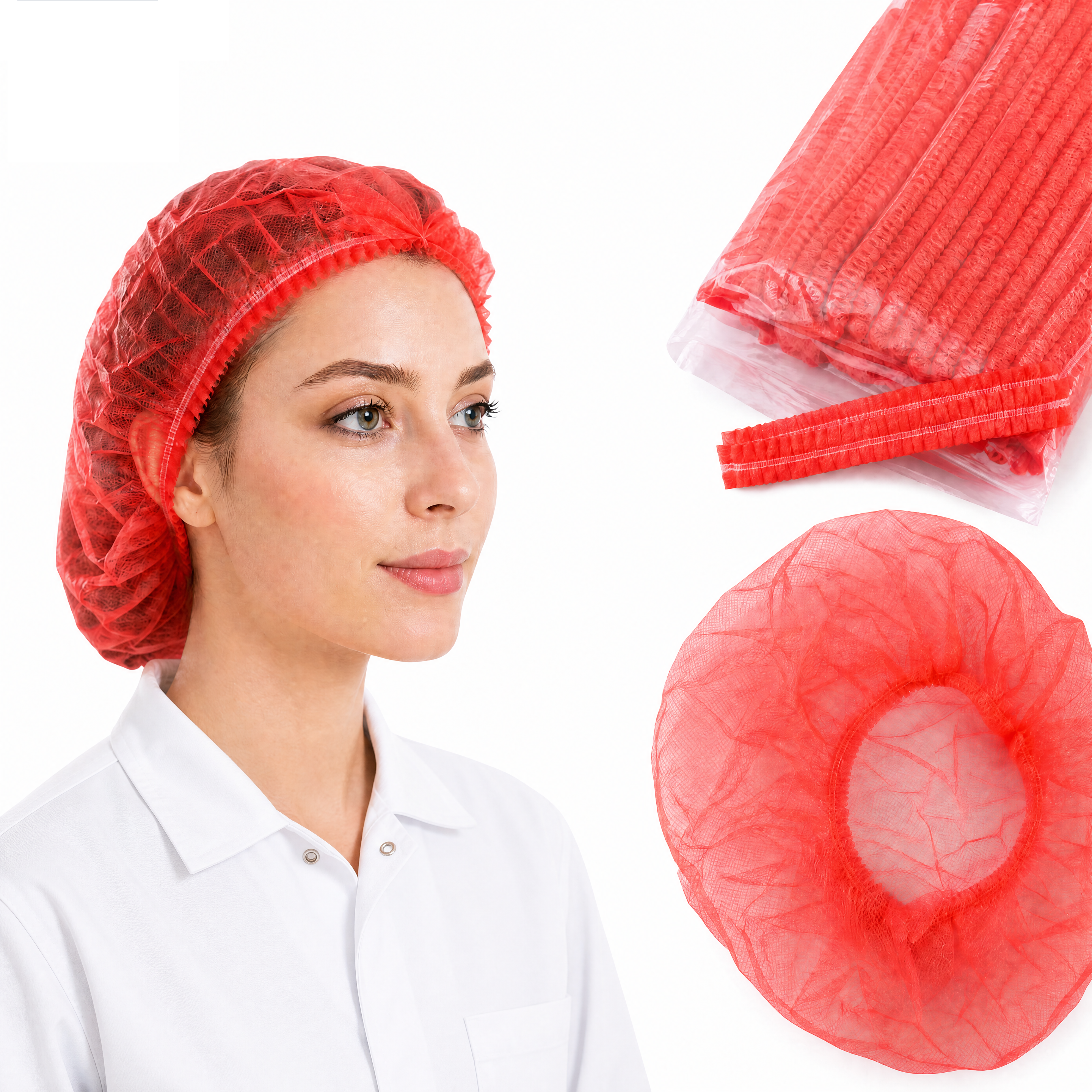 Medical Disposable Clip Cap, Non‑Woven Bouffant Head Cover for Hospital
