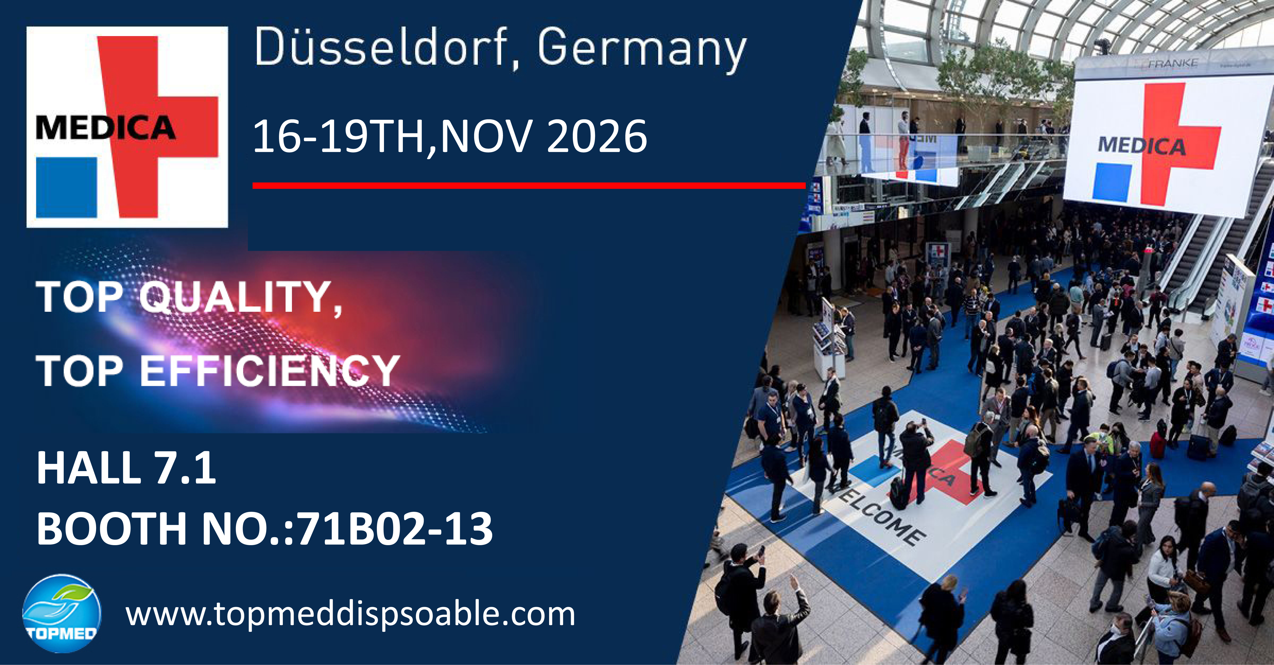 Meet TOPMED at MEDICA Düsseldorf Germany | Your Trusted Disposable‑Medical‑Supplier