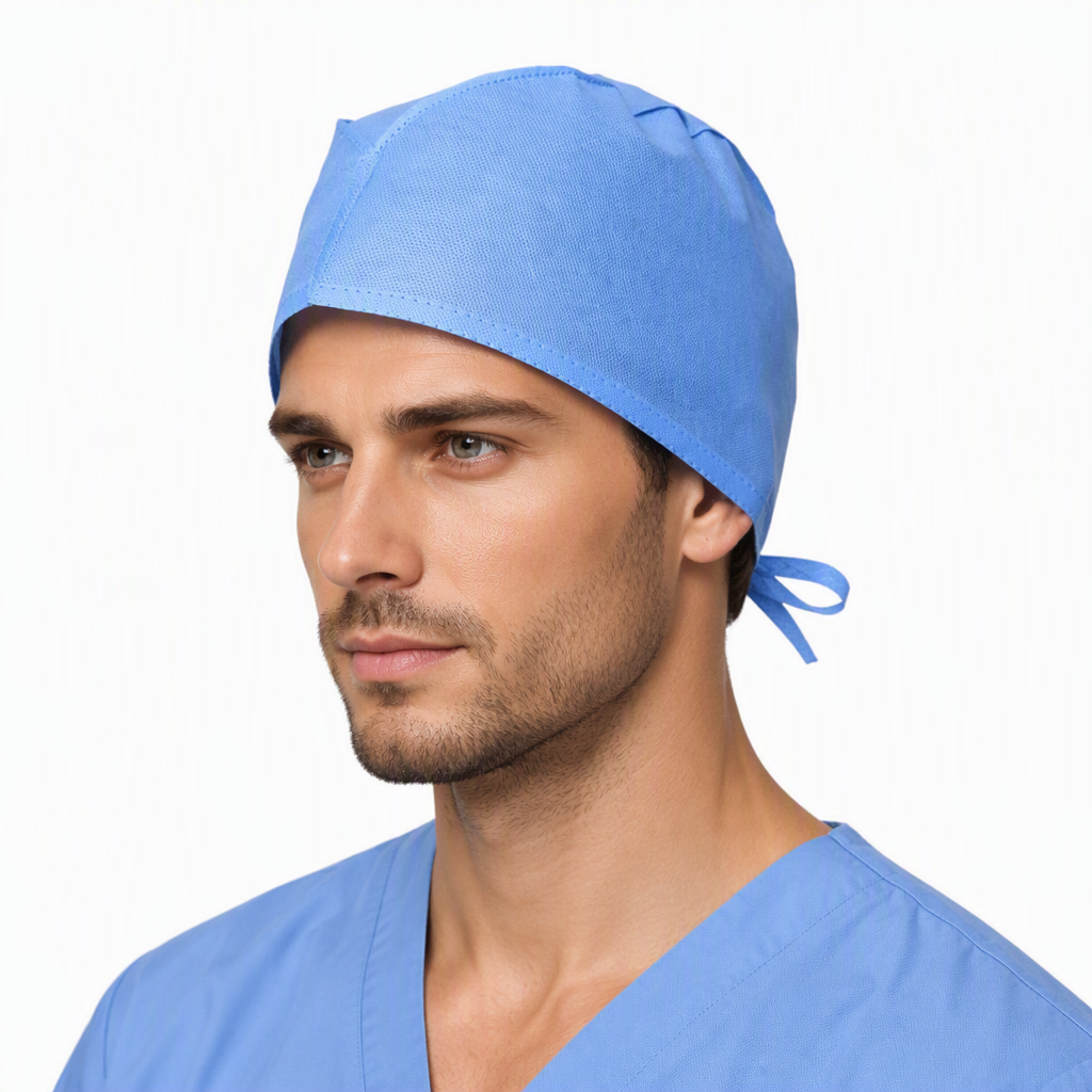 Medical Disposable Surgeon Cap, SMS/PP Non‑woven Doctor Head Cover for Operation Room
