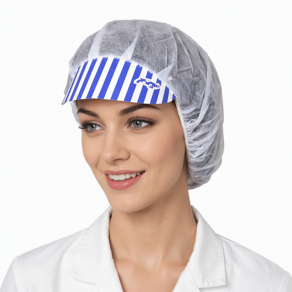 Disposable Worker Cap with Paper Peak