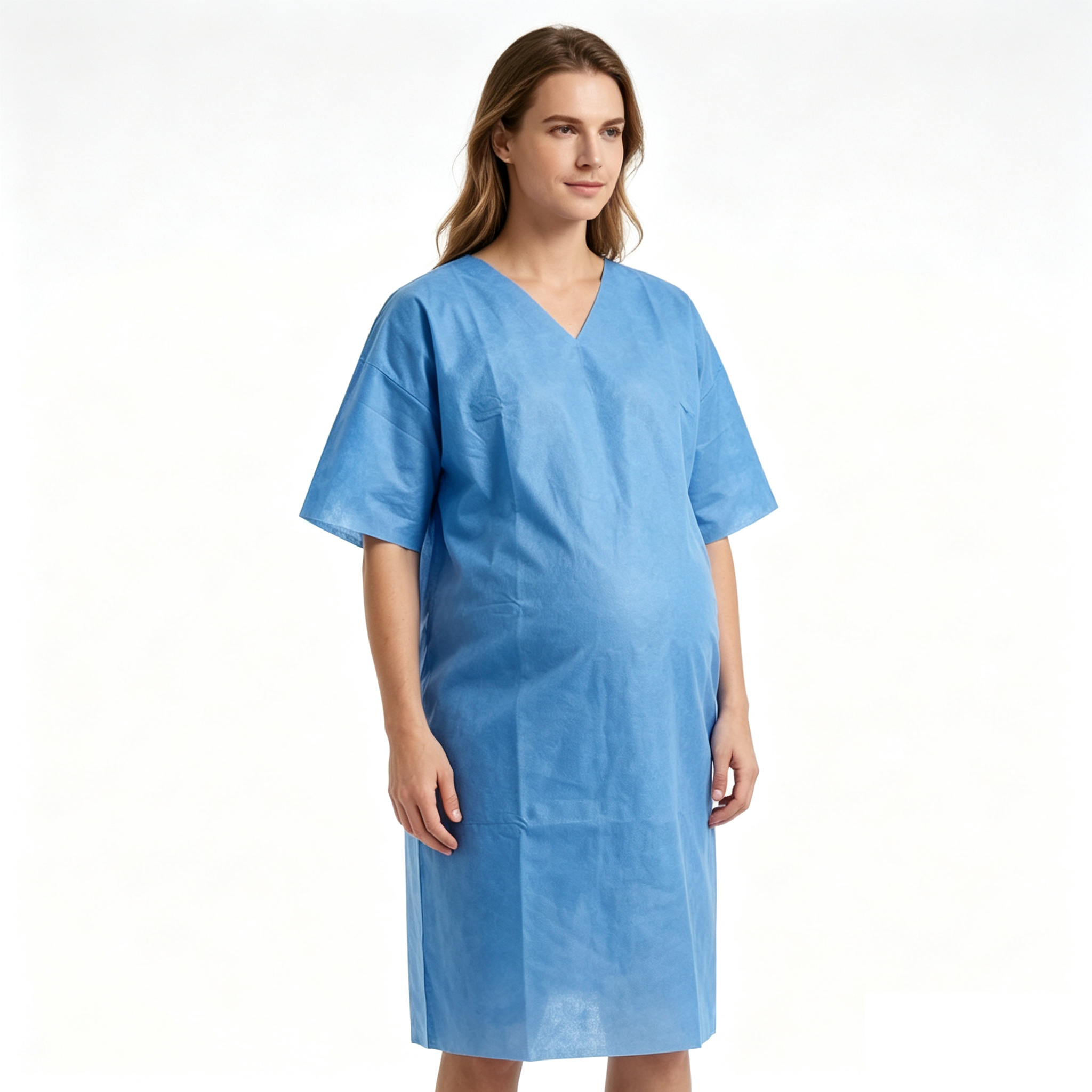SMS Non‑Woven Hospital Maternity Gown for Pregnant Women