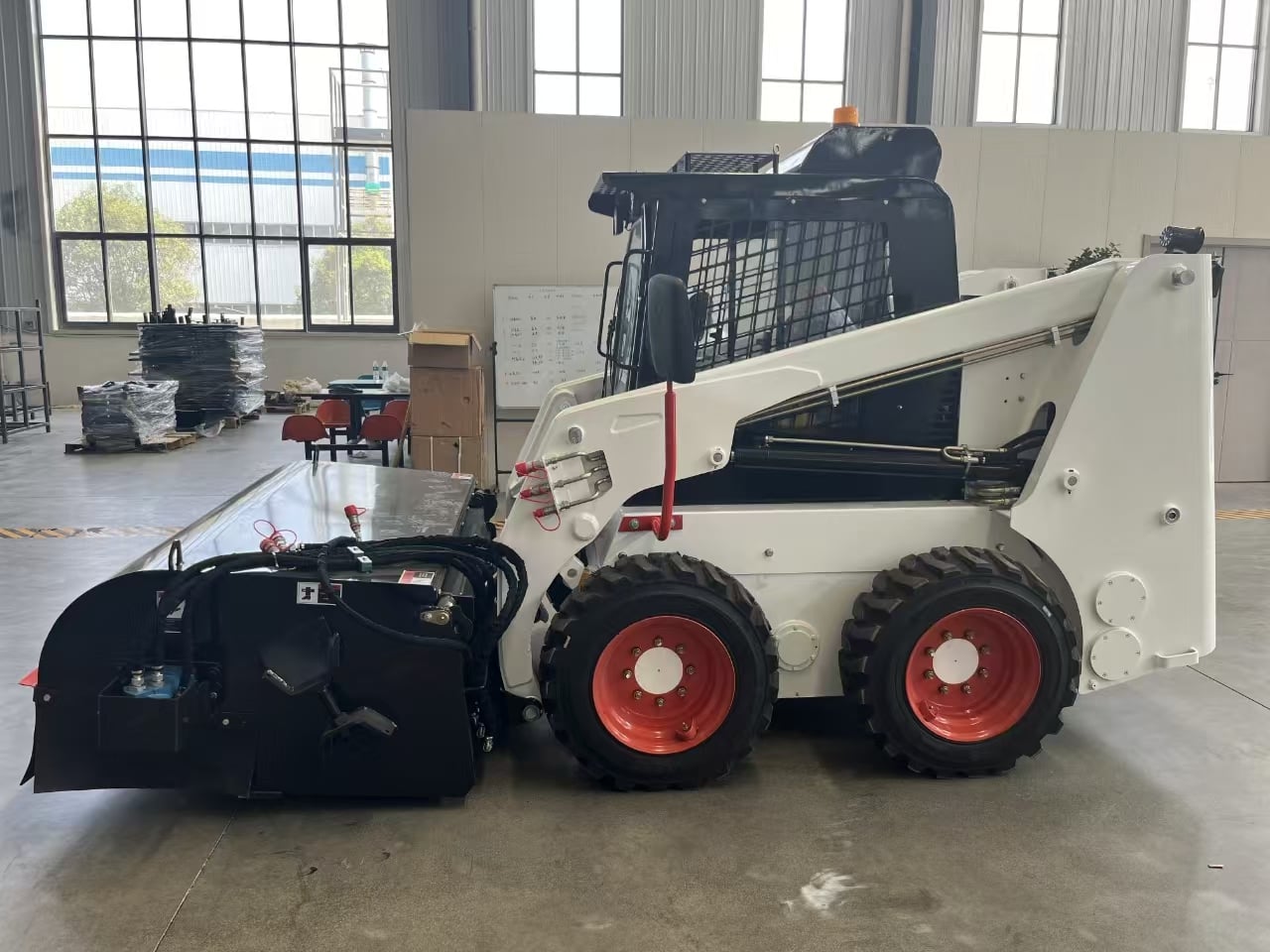 White Skid Wheel Loader