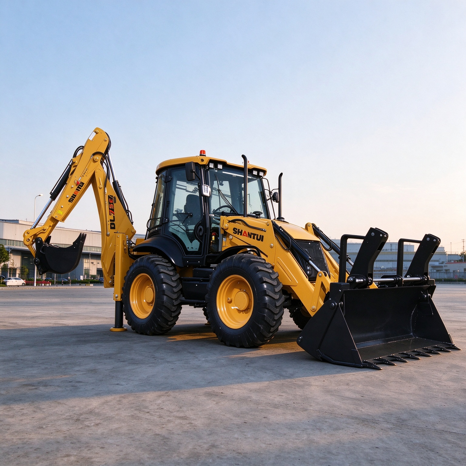 Clearance Stock! SHANTUI BL75 Backhoe Loader, Super Competitive Price, Multi-function 2-in-1 Machine