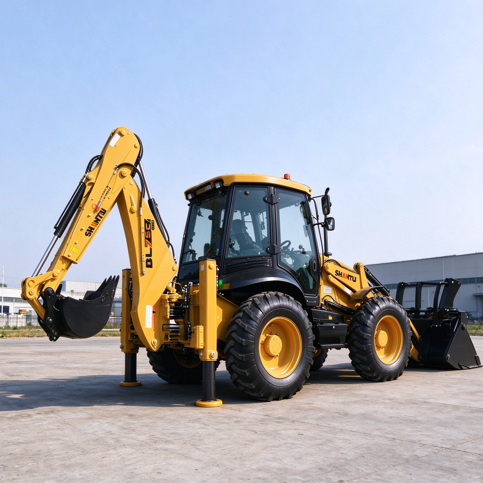 Clearance Stock! SHANTUI BL75 Backhoe Loader, Super Competitive Price, Multi-function 2-in-1 Machine