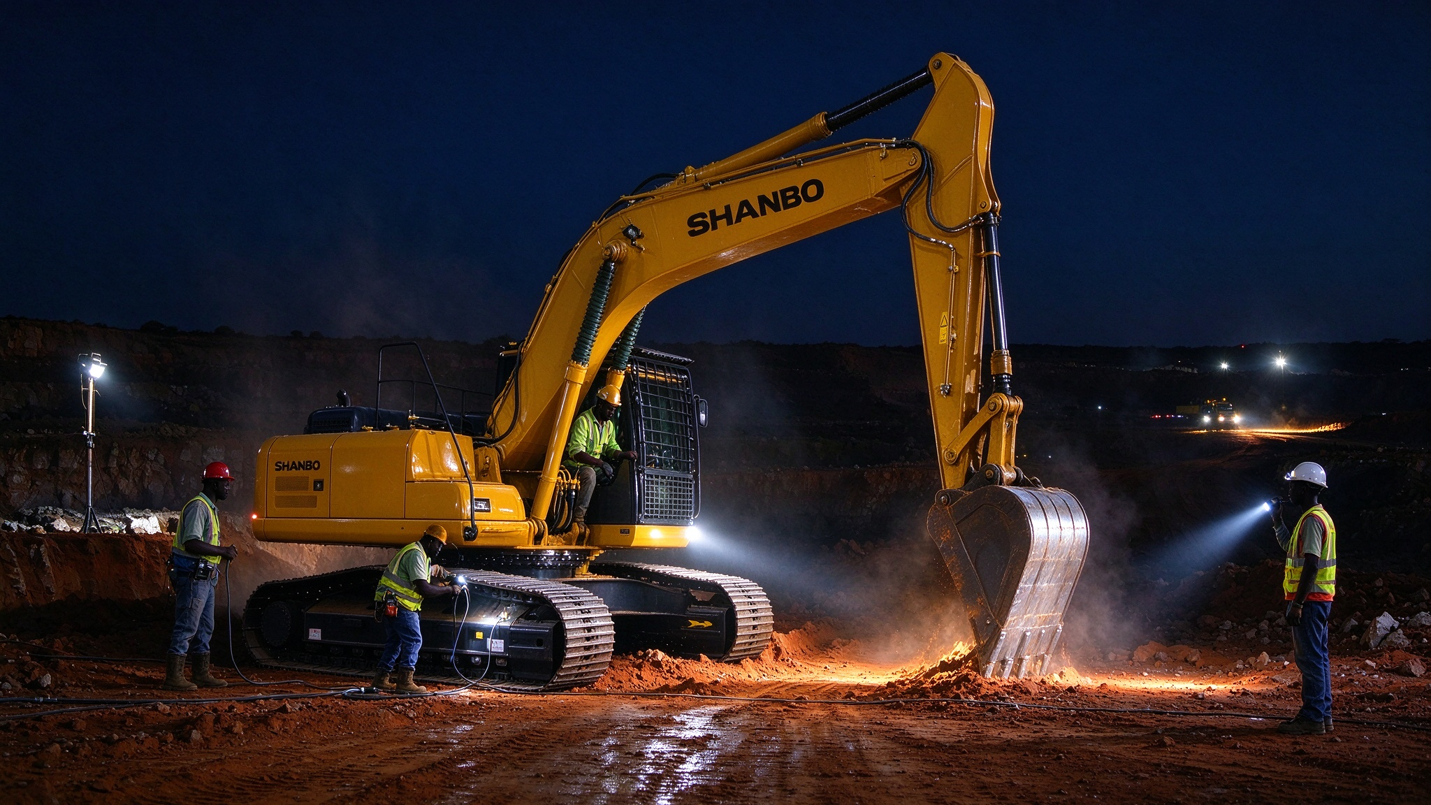 SHANBO SH240-8 Excavator | Application Case for Open-pit Mine Project in Africa