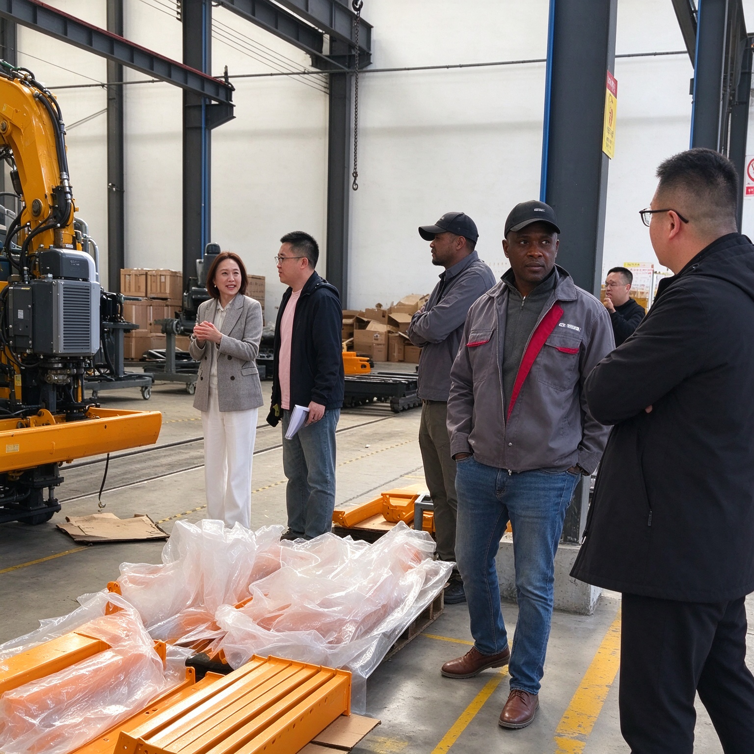Ghanaian Client Visits Shanbo Construction Machinery (Shandong) Co., Ltd. and Signs Order for 4 Excavators On Site