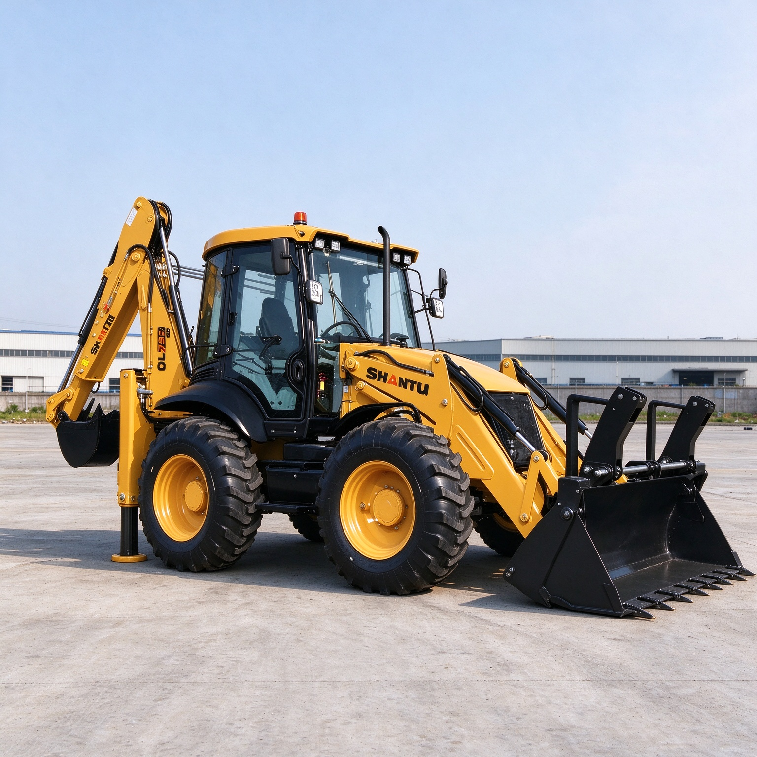Clearance Stock! SHANTUI BL75 Backhoe Loader, Super Competitive Price, Multi-function 2-in-1 Machine