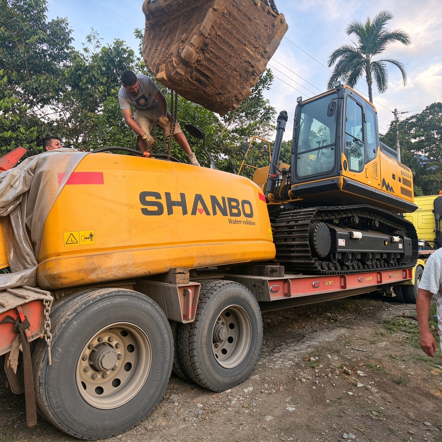 SHANBO SH380 Excavator Arrives at Ecuador Gold Mine Project, Satisfactory Feedback from Client