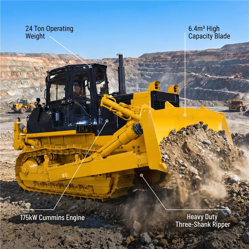 Dozer Crawlair 24 tóna i mbunchóiriú, Dozer Crawlair Hidraileach 240HP
