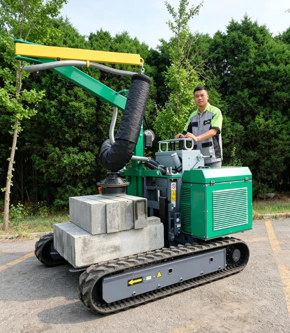 CVP130 Crawler Self-propelled Vacuum Lifter | Concrete & Natural Stone Paving Machine