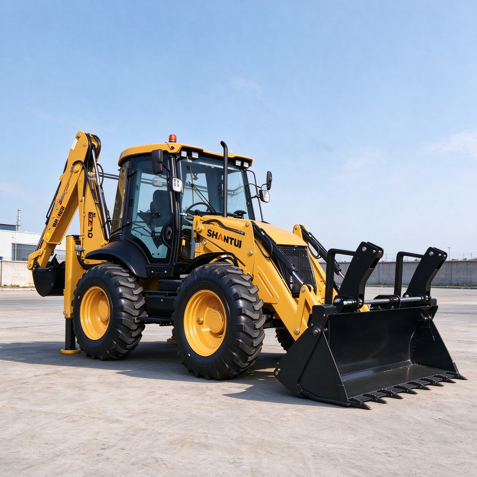Clearance Stock! SHANTUI BL75 Backhoe Loader, Super Competitive Price, Multi-function 2-in-1 Machine