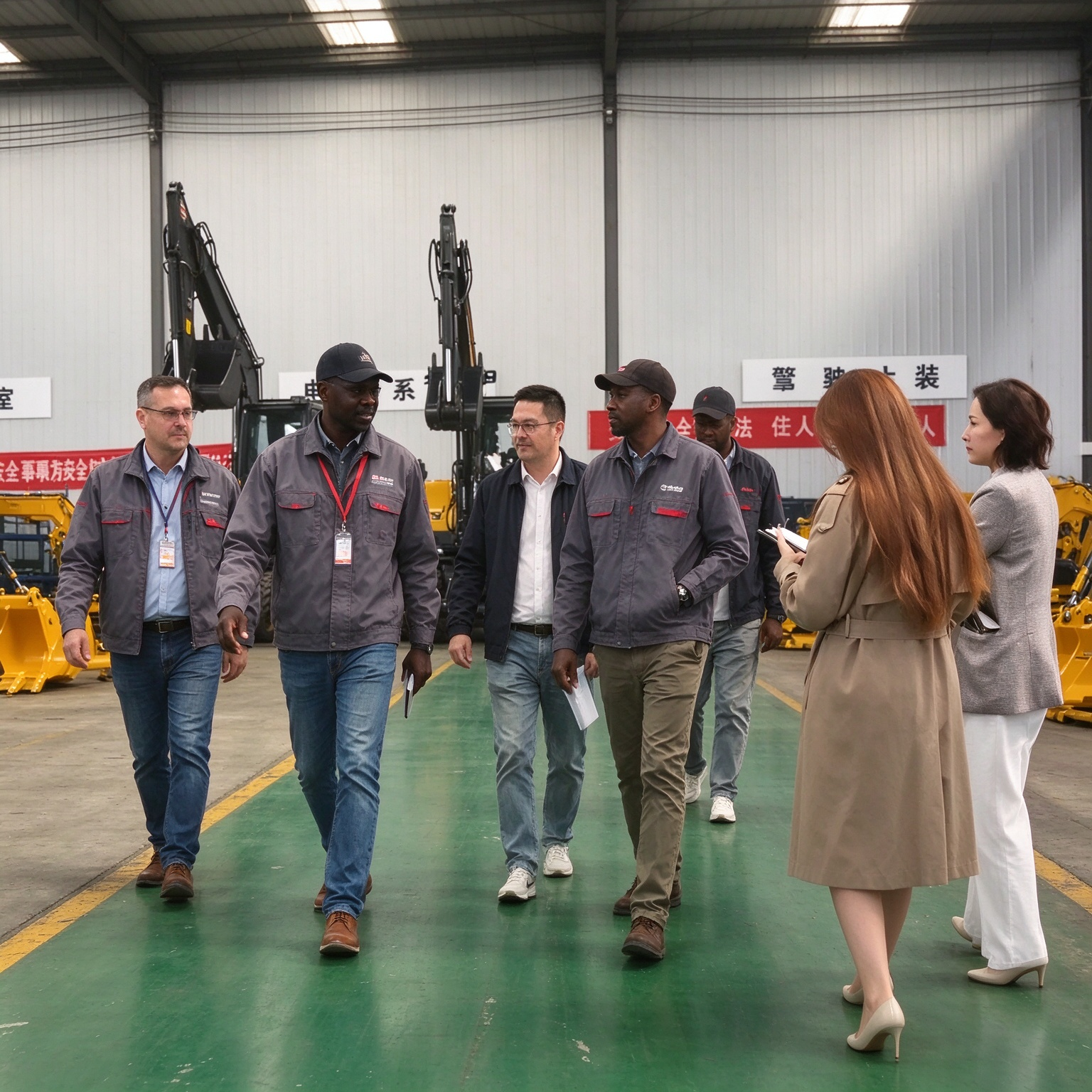 Ghanaian Client Visits Shanbo Construction Machinery (Shandong) Co., Ltd. and Signs Order for 4 Excavators On Site