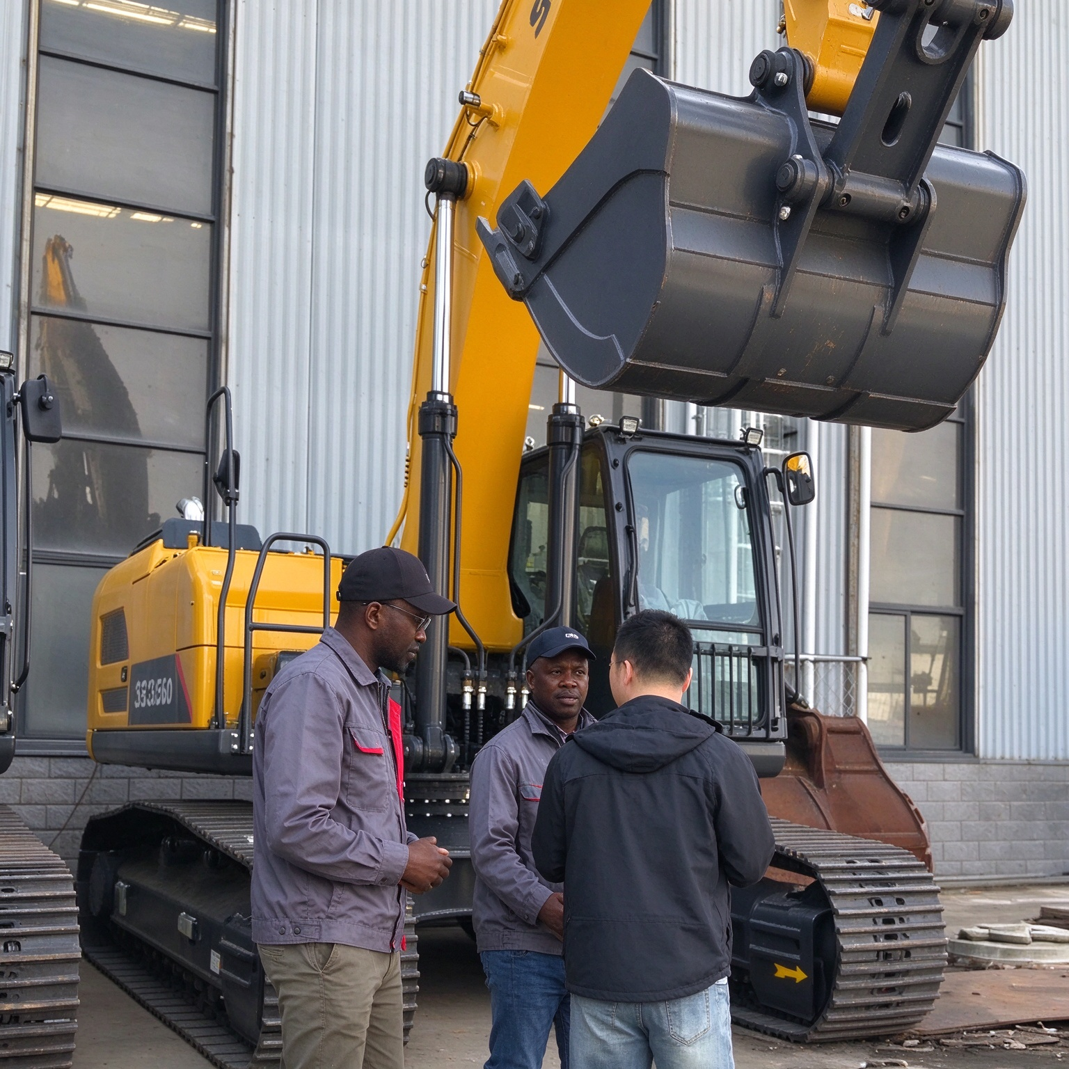 Ghanaian Client Visits Shanbo Construction Machinery (Shandong) Co., Ltd. and Signs Order for 4 Excavators On Site