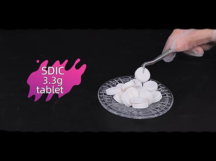 Etablets المُنبِّهة لـ SDIC التعقيم ثنائي الكلور