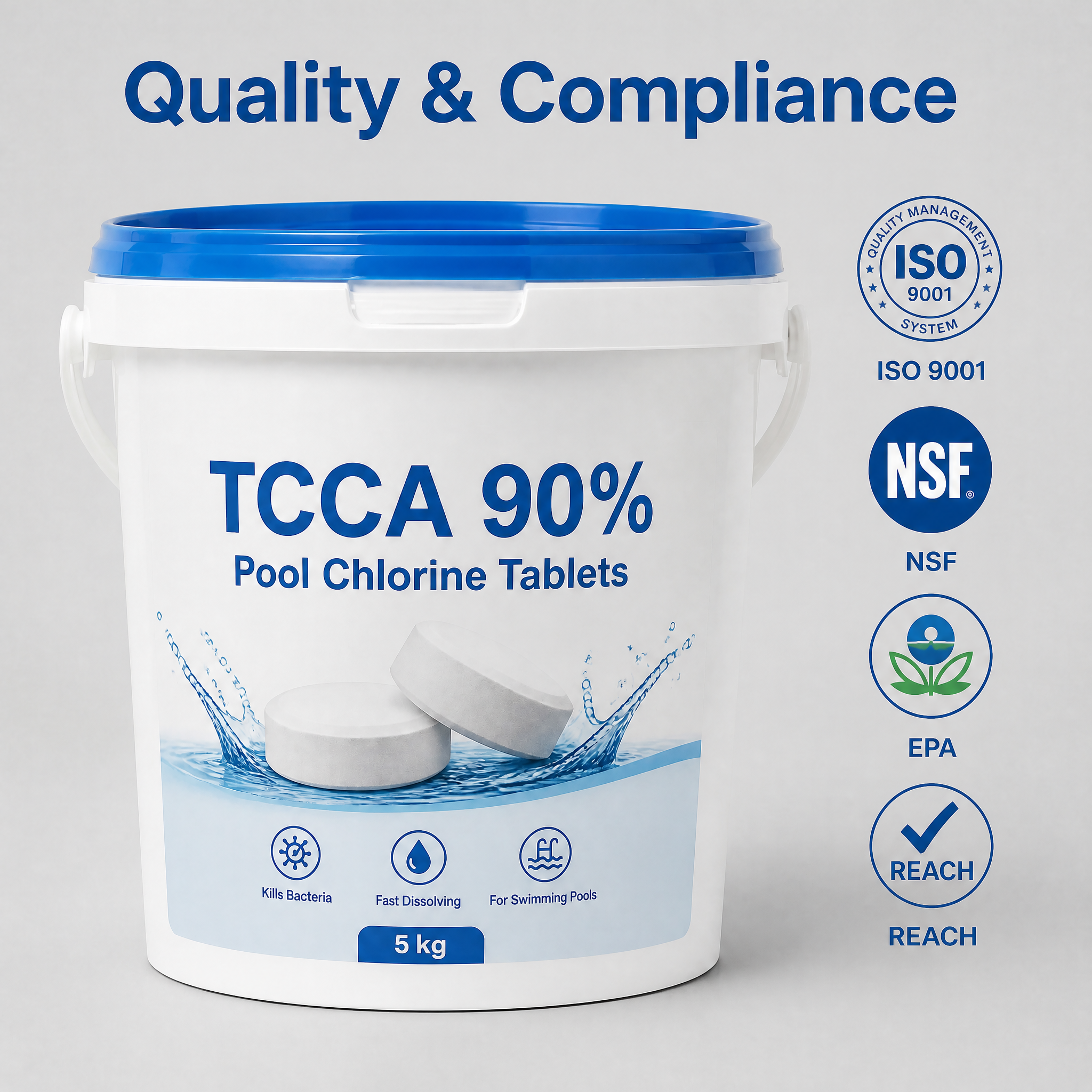 حمض التريكلوريزوسيانيوريك (TCCA) قرص