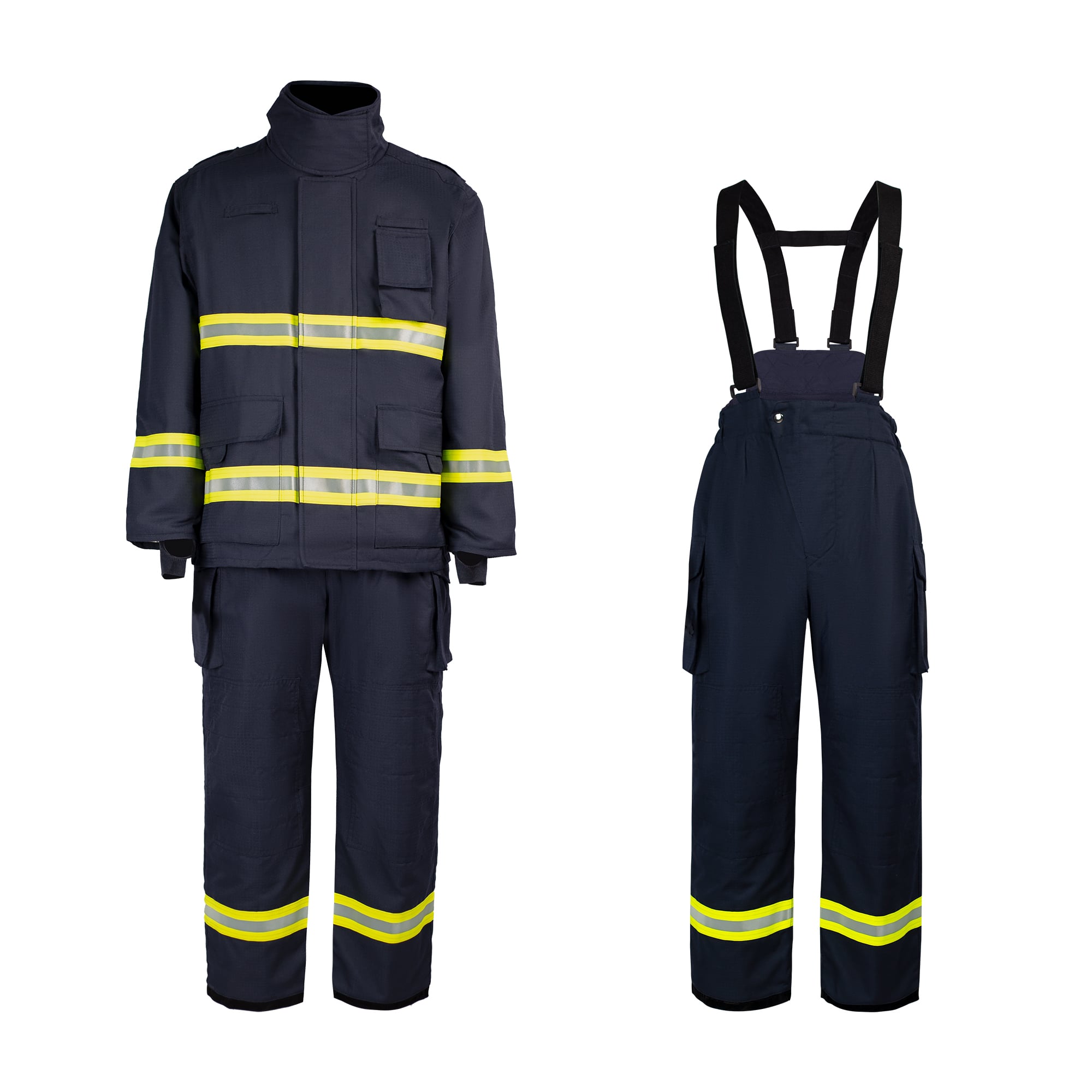 rs9028 style 3 en 469 certified navy blue firefighter suit with 3m reflective strip-6