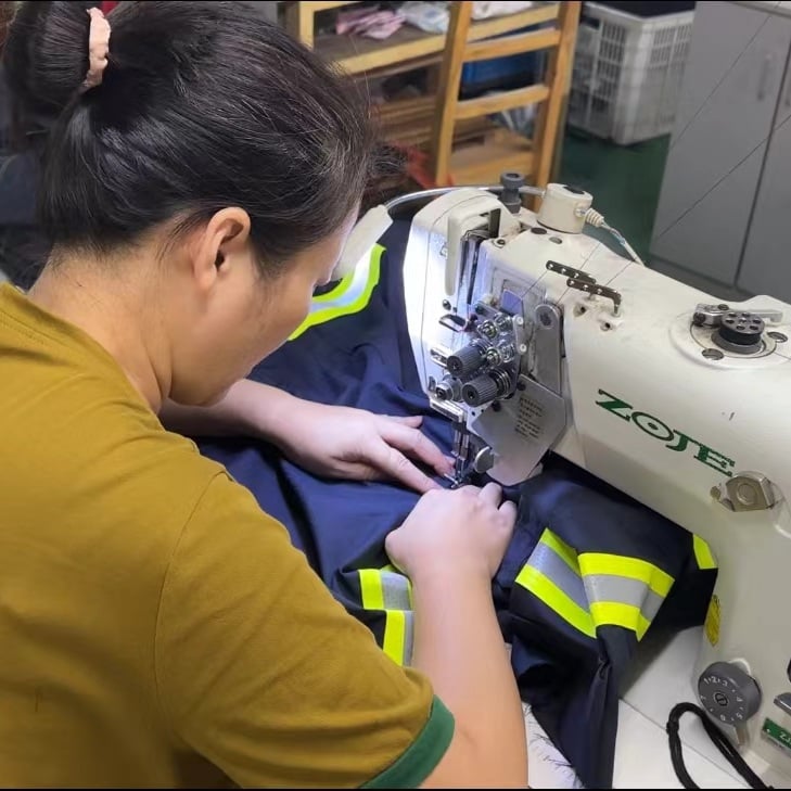 ATI-FIRE firefighter suit production line display