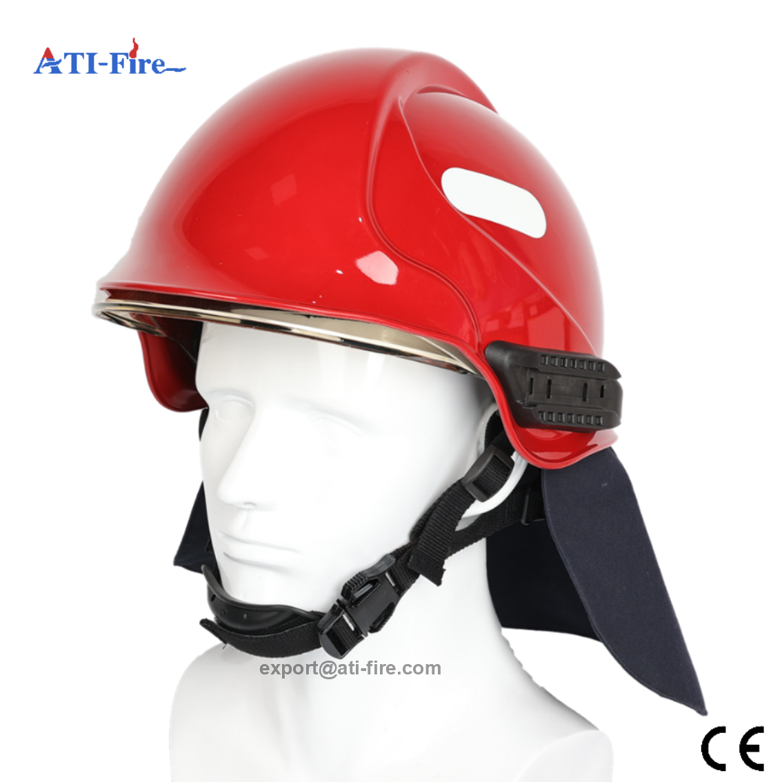 EN443 European Style Red Firefighter Helmet ATI-RH-01 A2