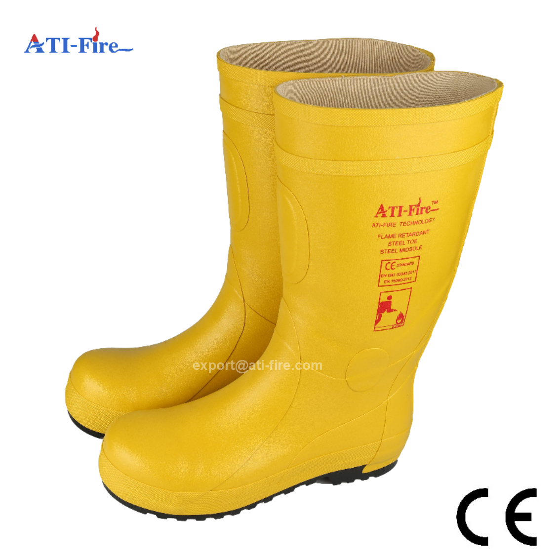EN Steel Cap Steel Midsole Yellow Fire Boots