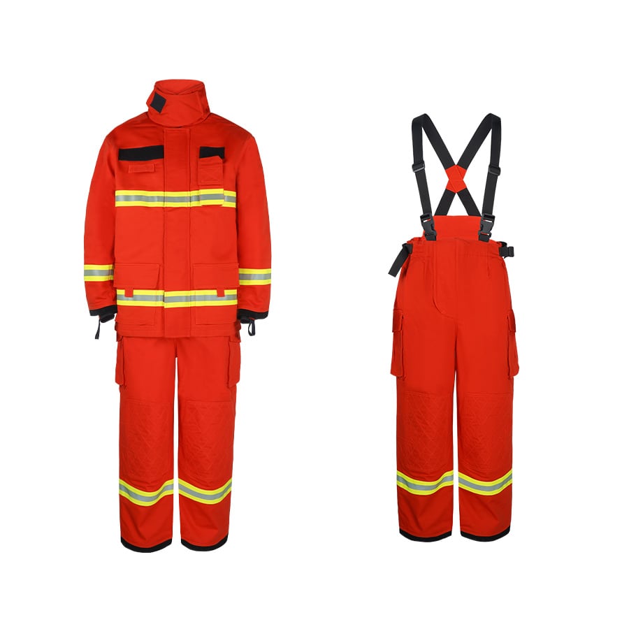 rs9028 style 3 en 469 certified navy blue firefighter suit with 3m reflective strip-4