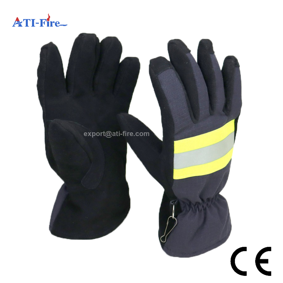 EN659 Dark Navy Flame Resistant Firefighting Protective Gloves FMG-01 S5