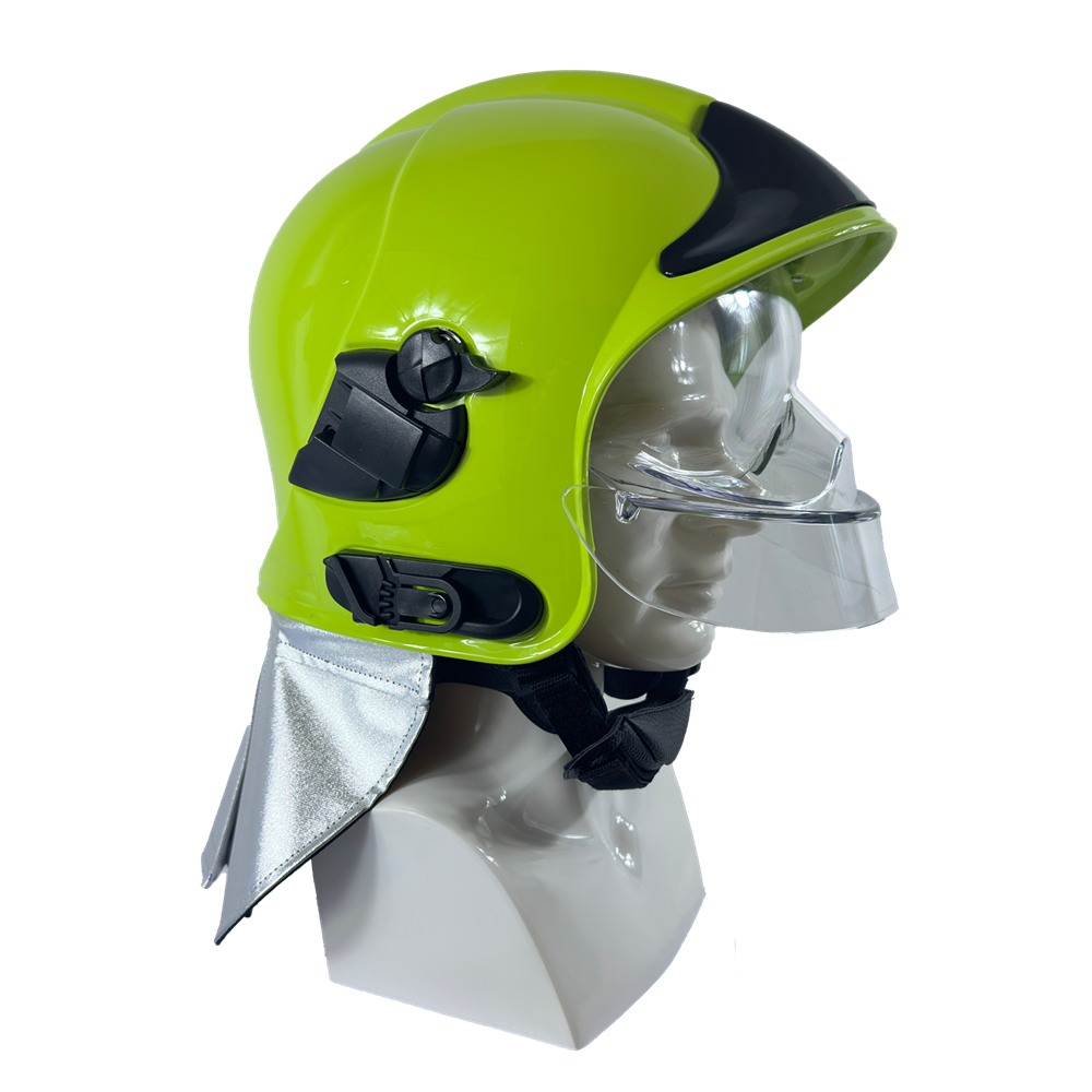 ATI-FIRE Green EU-602 Firefighter helmet display