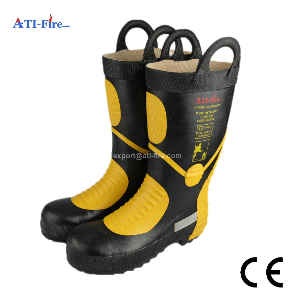 EN15090 Certified Flame Retardant Firefighter Rubber Boots 6072