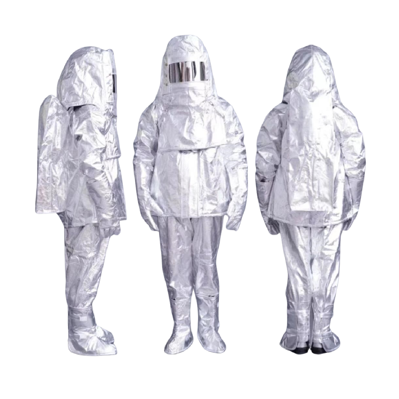 Display Of Aluminum foil fire entry suit