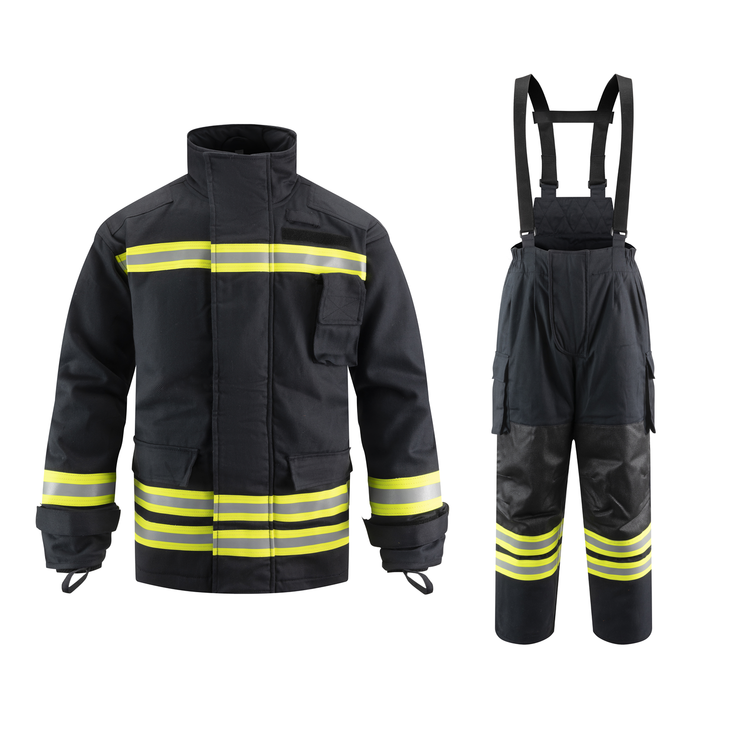EN469 CERTIFICATED Four Layer OEM Navy Blue Europe Style FireFighting Suits （ZFMH-AB-D）