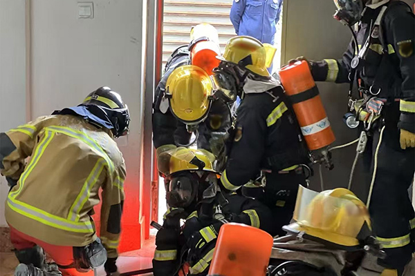 Indonesian Civilian Fire Organization Exercise