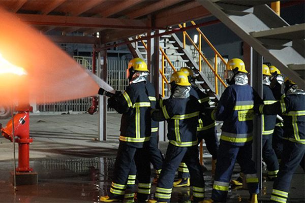 Fire Drill at a Major Saudi Oil Company