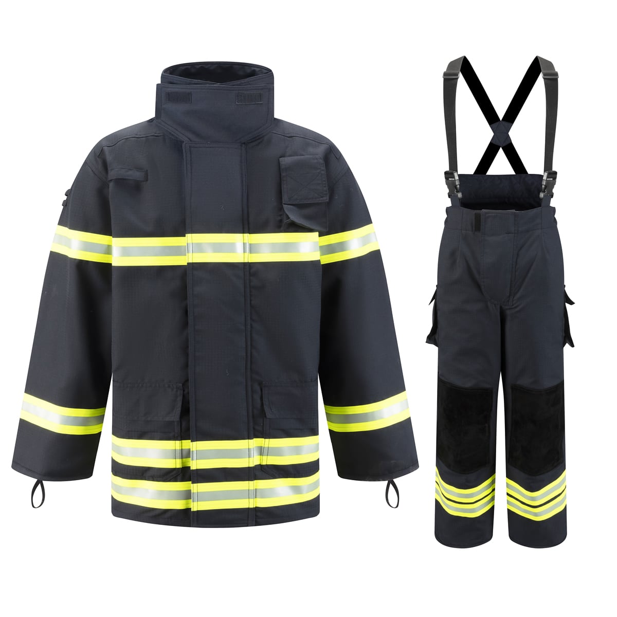 EN469 CERTIFICATED Style-14 Modified knees and elbows more wear-resistant Four Layer Fire Fighting Suits(ZFMH-AB-14A)