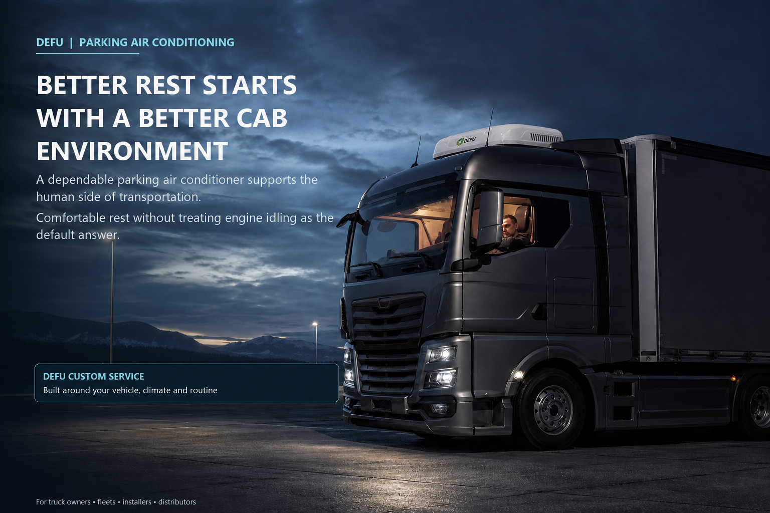 Better Rest Starts with a Better Cab Environment