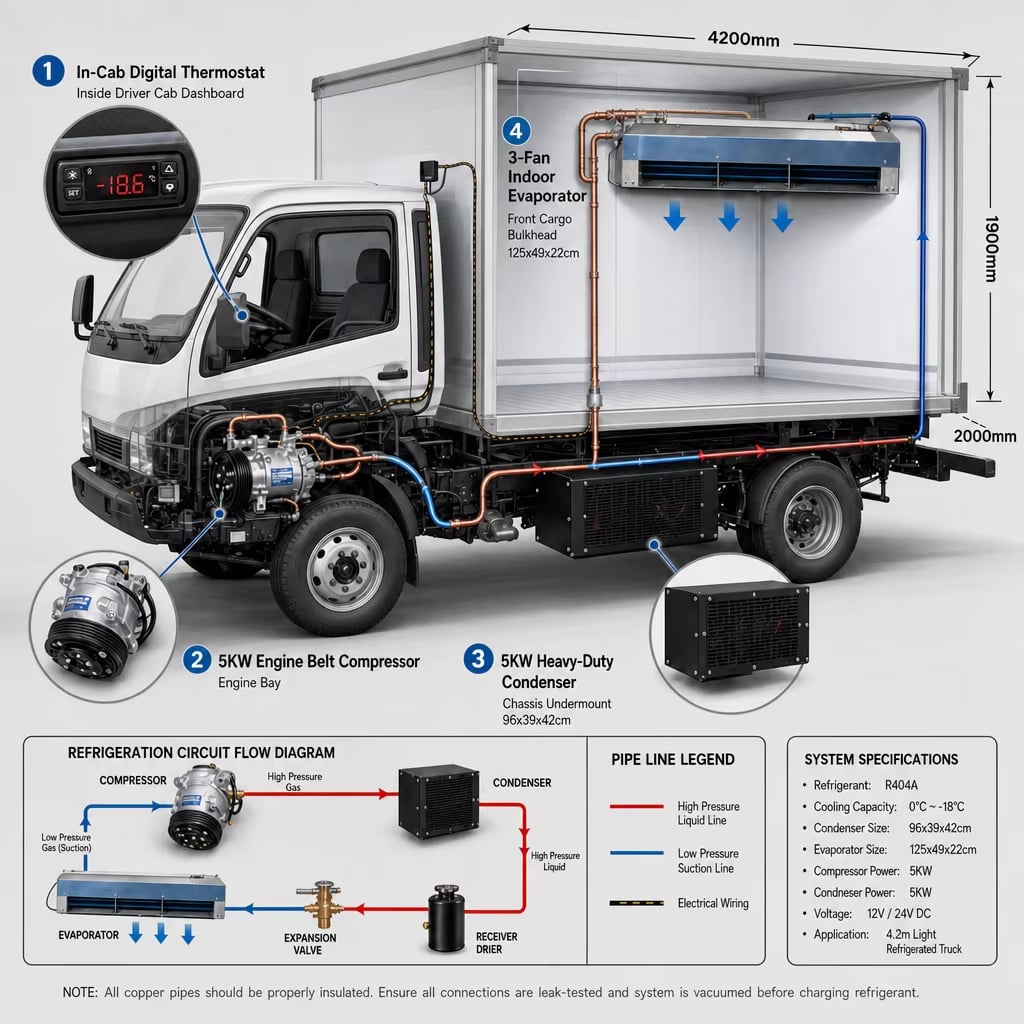 Underslung Belt-Driven Truck Refrigeration Unit | DEFU