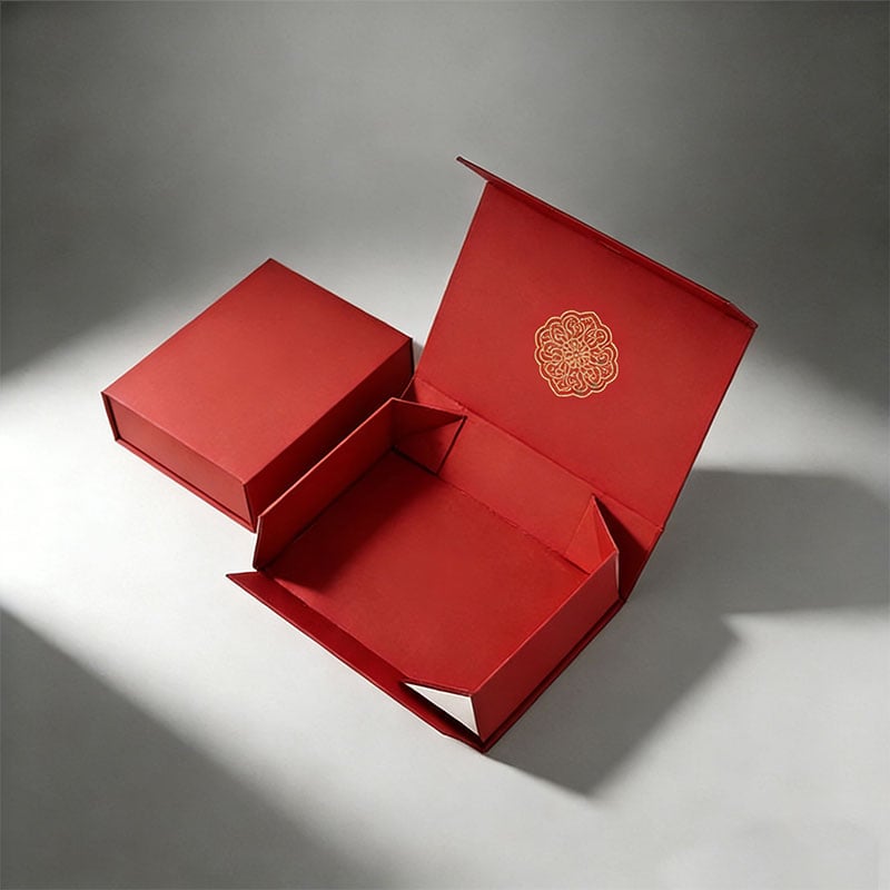 Custom Foldable Eco-Friendly Paper Box Flat Pack Packaging with Matt Lamination Magnet Closure Rigid Paper Boxes
