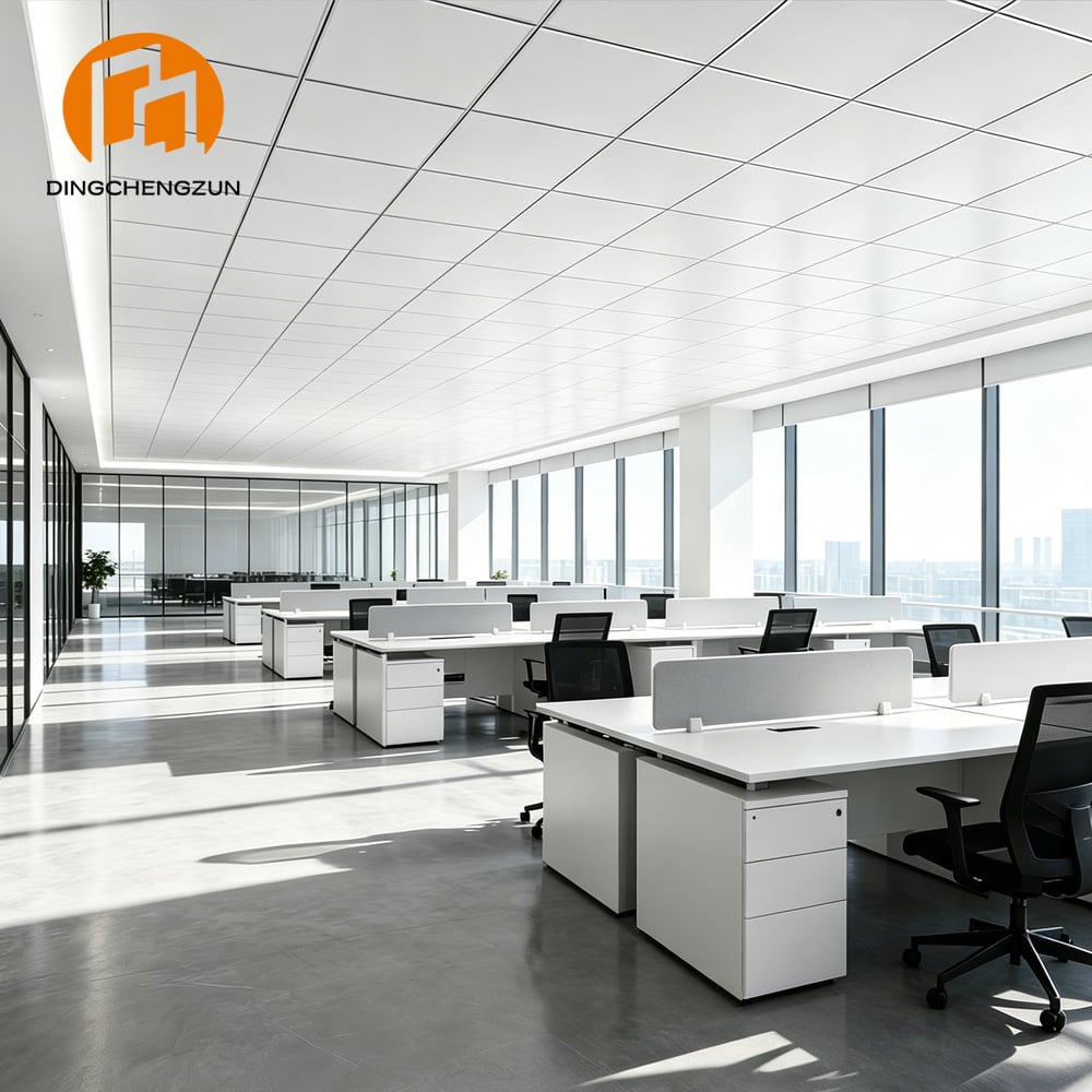 600×600 Aluminum Clip-In Ceiling Panel for Glass-Façade High-Rise Offices