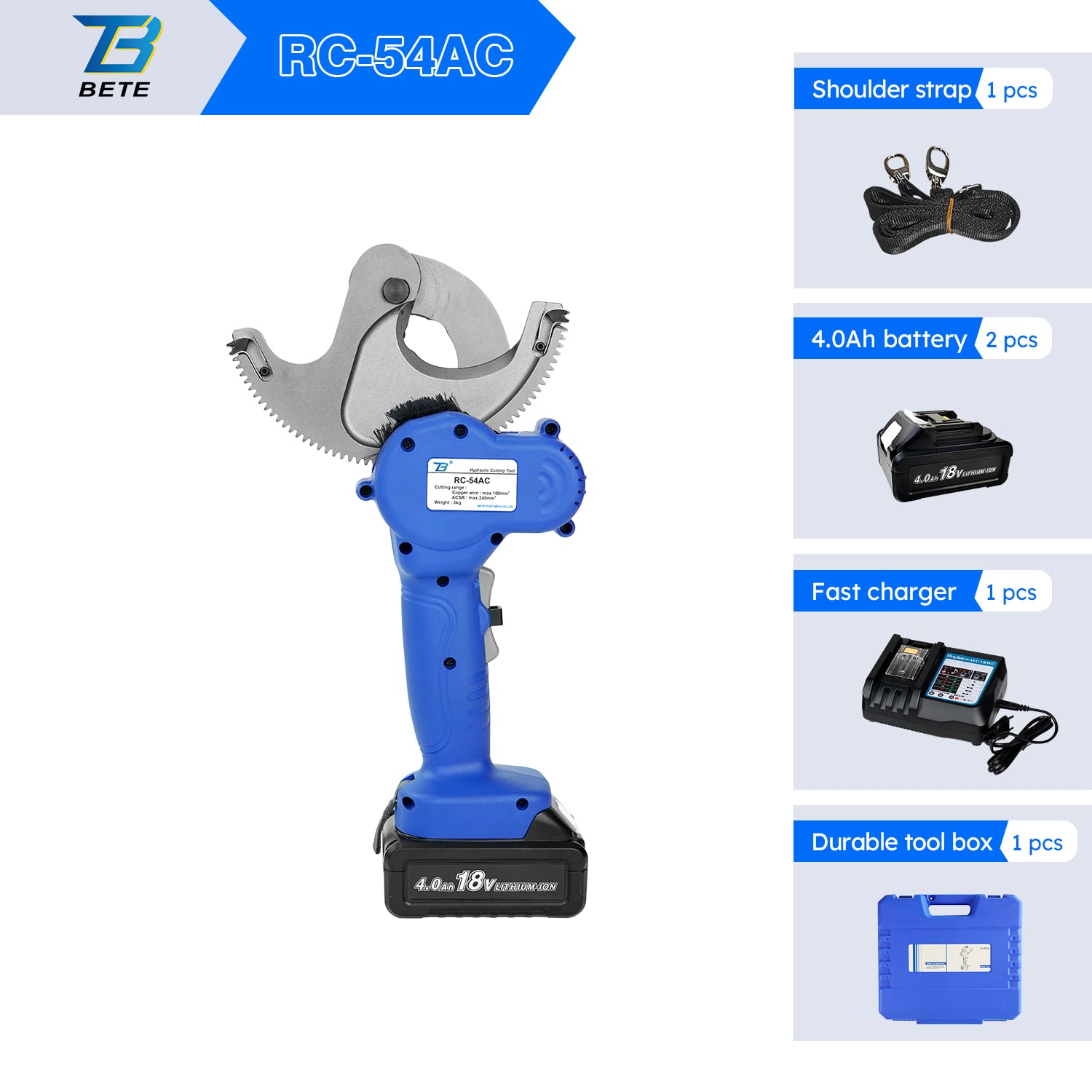 RC-54AC Battery Powered Ratchet Cable Cutter