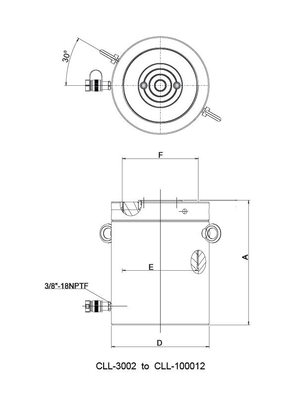 CLL Series Single-acting High-tonnage Locking Nut Hydraulic Cylinder(2528cae392).png
