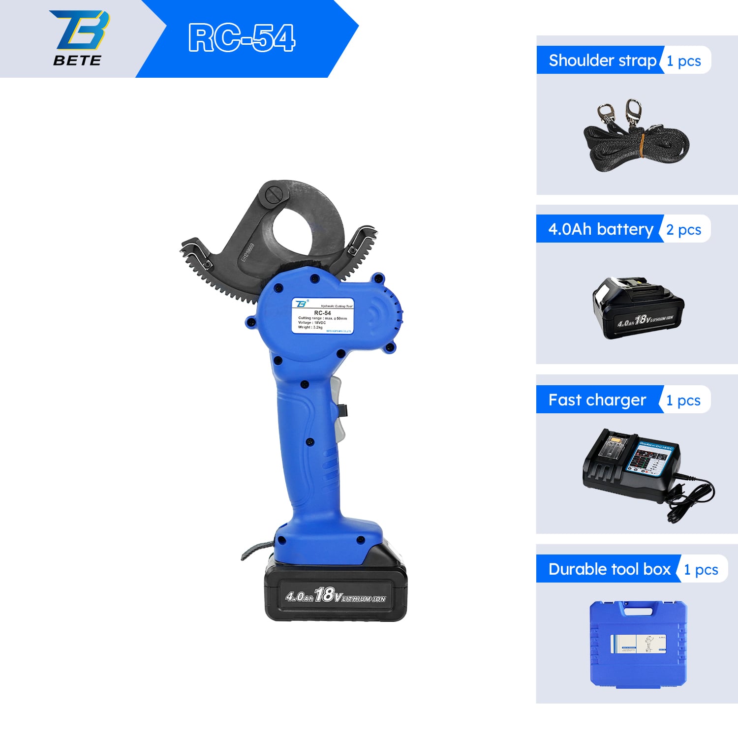 RC-54 Battery Powered Ratchet Cable Cutter