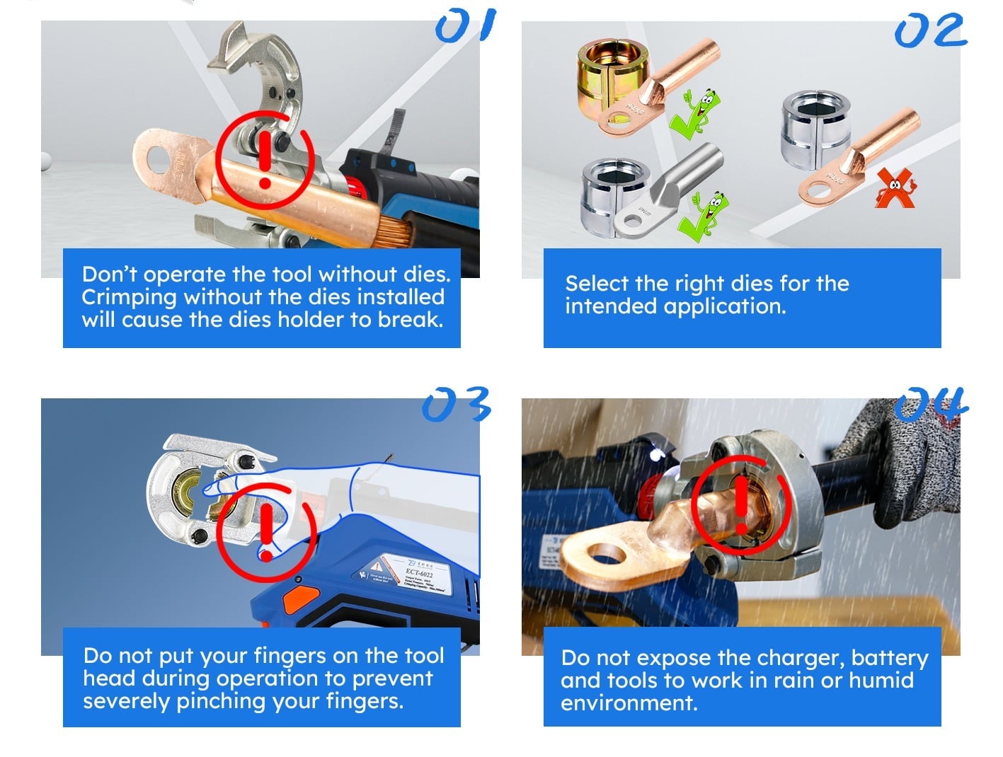 ect 6022 electric crimping tool 6t-2