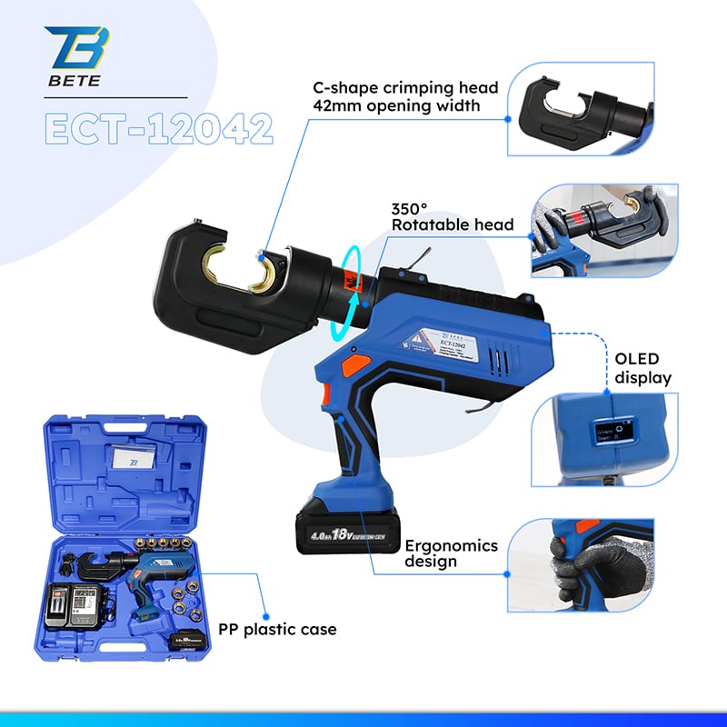 ECT-12042 Battery Cable Crimping Tool 12t