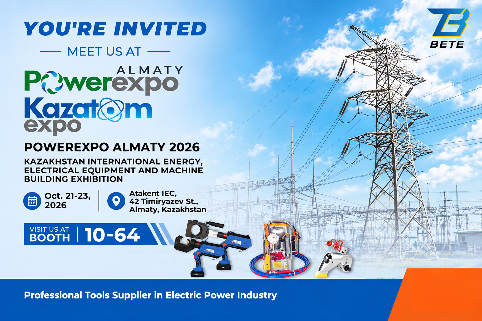 Discover Bete Cable Installation Tools at Powerexpo Almaty 2026