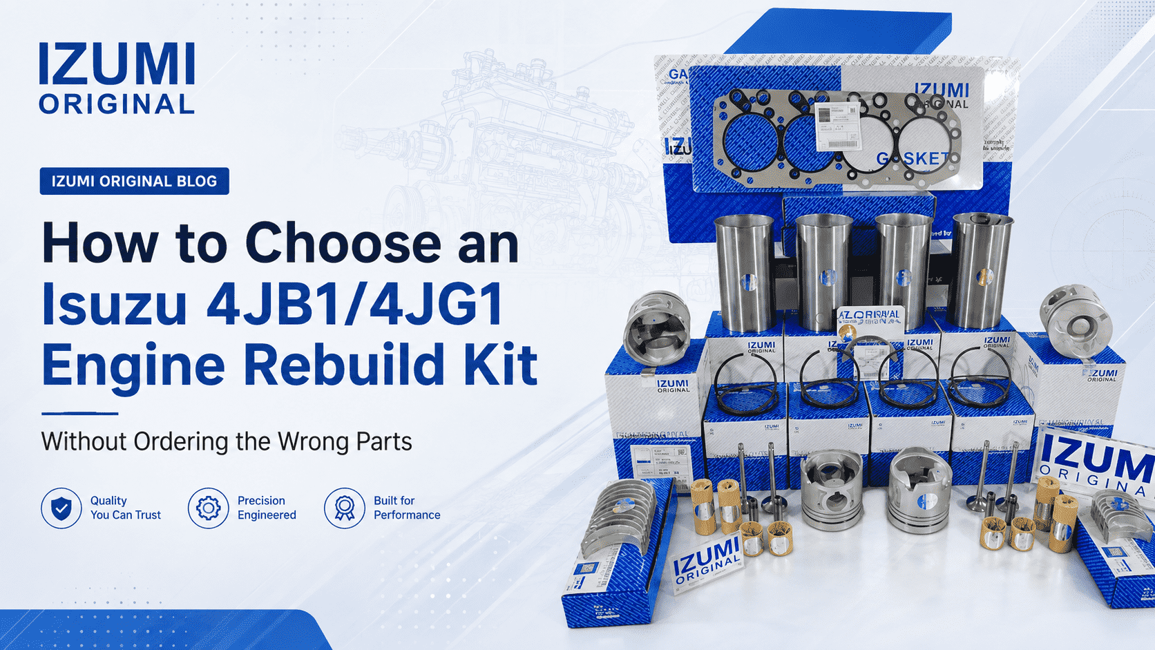 Isuzu 4JB1/4JG1 Rebuild Kit Buying Guide | IZUMI