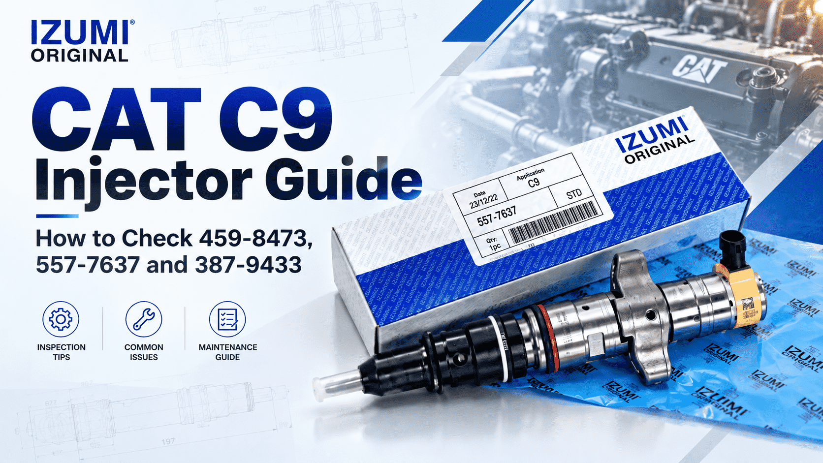 CAT C9 Injector Guide: How to Check 459-8473, 557-7637 and 387-9433